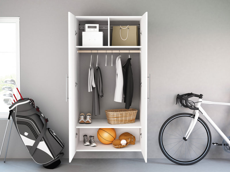Hangups 2-shelf Wardrobe Storage Cabinet - White