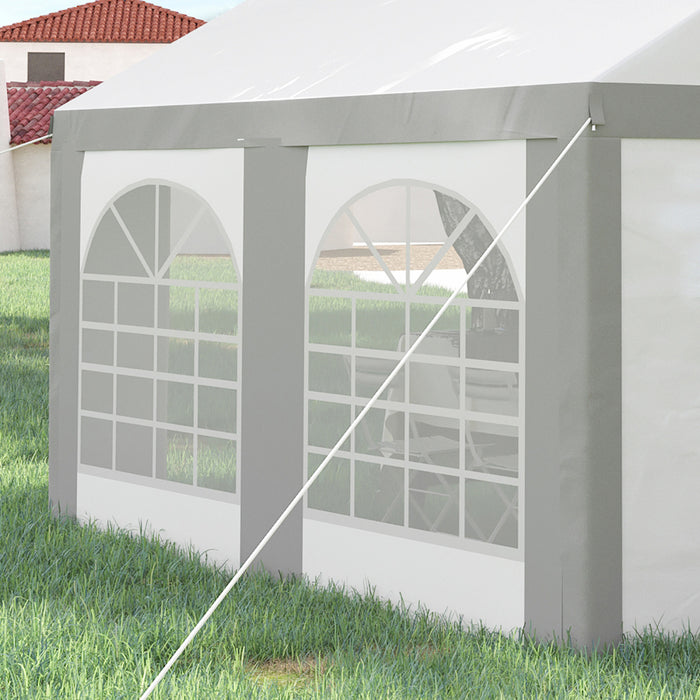 Outsunny 13 X 13ft Party Tent With Sides, 4 Windows And 2 Doors