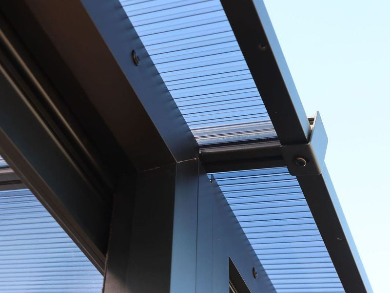 Florence - Wall Mounted Solarium 8x12 Polycarbonate Roof In Black