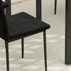 HOMCOM Dining Chairs, Set of 4, Upholstered Accent Chairs, Back, Black