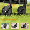 Outsunny Collapsible Folding Wagon Cart, Portable Outdoor Utility Compact Small Garden Cart with Universal Wheels and Adjustable Handle for Sports, Camping, Shopping, Black