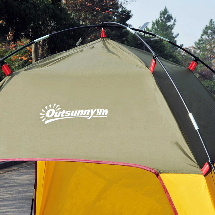 Outsunny 7x7x5.5ft Outdoor Folding Pop Up Beach Tent Sun Shade Shelter Patio Camping Canopy Fast Pitch Tent