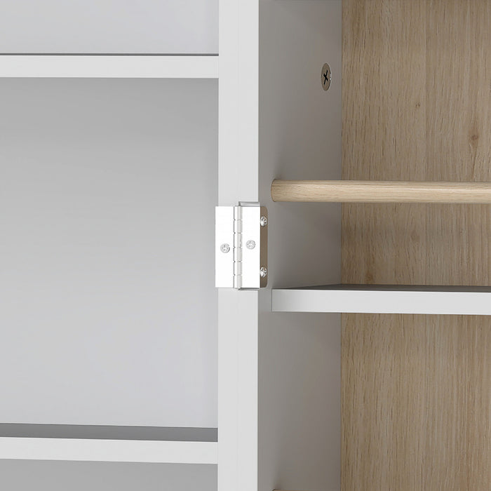 HOMCOM 47\" Kitchen Pantry Cabinet, Storage Cabinet with 12 Door Shelves