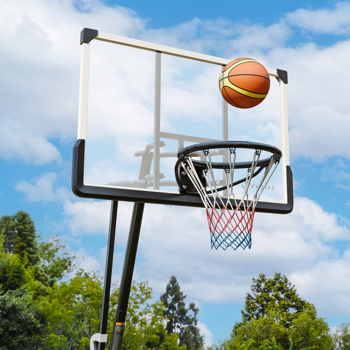 Soozier Portable Basketball Hoop Outdoor, 5-10' Adjustable Basketball Goal
