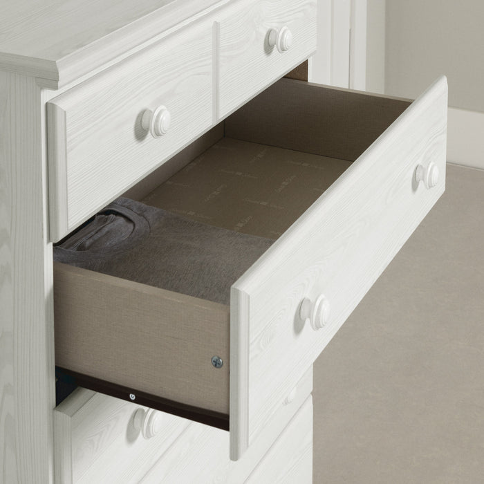 Summer Breeze 5-Drawer Chest - White Pine