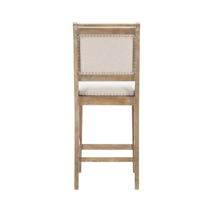 Emmy Fabric Counter-Height Stool - Grey