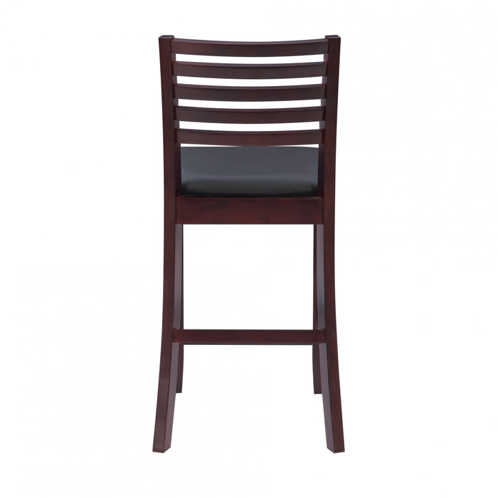 Torino Faux Leather Ladder Back Counter-Height Stool - Merlot