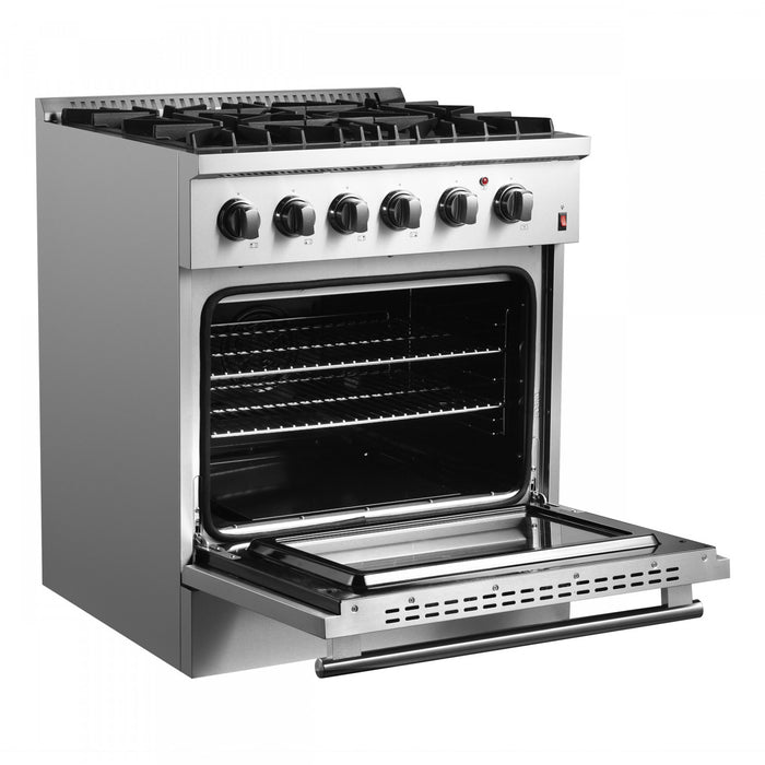 Forno Marco 30\" Dual Fuel Range, Stainless Steel, 4.32 cu. ft. - FFSGS6197-30