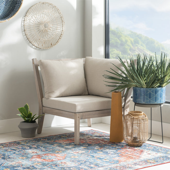 Teagon Outdoor Corner Patio Chair Patio - Natural Beige
