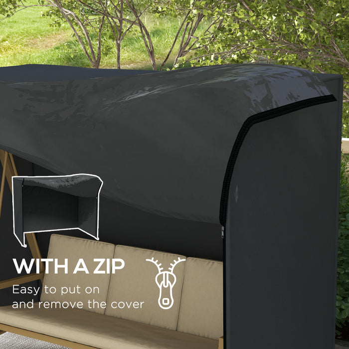 Outsunny 3 Seater Garden Swing Cover, Waterproof 420D Swing Bench Cover
