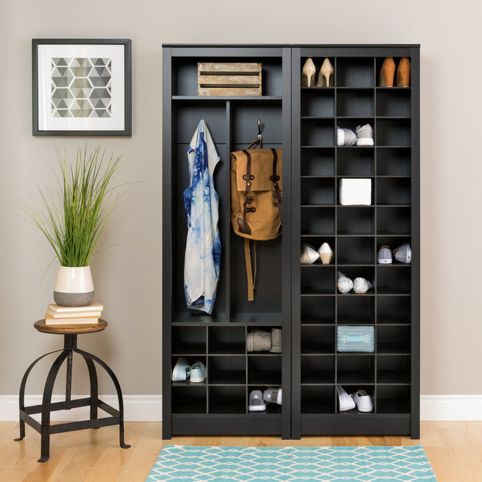 Thirty-Six Pair Shoe Storage Rack - Black