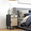 HOMCOM Bedside Table Set of 2 with Storage Drawer for Bedroom Living Room
