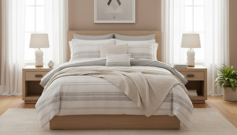 Linden 5-Piece Queen/Double Clipped Jacquard Comforter Set 