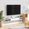 HOMCOM 71" Floating TV Stand, Wall Mounted Media Console, White