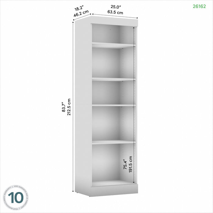 Bestar Pur 25 W Closet Organizer - Rustic Brown