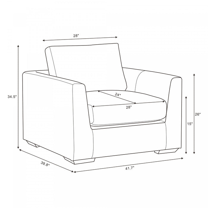 Cleo Contemporary Upholstered Accent Chair in Pewter