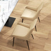 HOMCOM Dining Chairs Set of 2, PU Leather Kitchen Chairs with Steel Legs