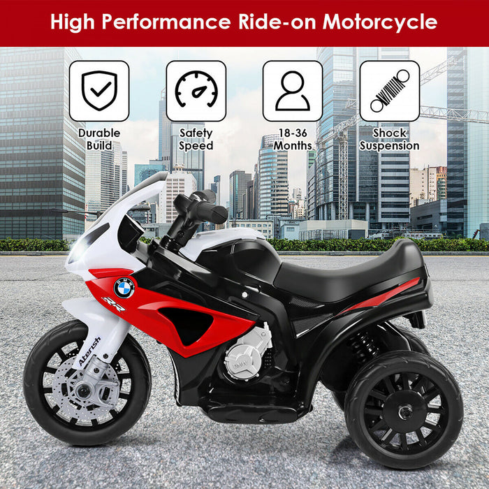 Costway Kids Ride On Motorcycle Bmw Licensed 6v Electric 3 Wheels Bicycle W/ Music&light