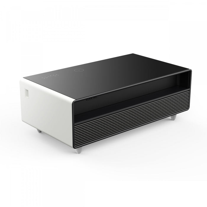 Forno Evoluto Tavolo 51\" White Smart Coffee Table – Dual Refrigerator Drawers-FCTFR7006-51WHT