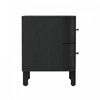 Solara Contemporary 30" Solid Wood Nightstand in Black (2-Drawer) | Table de nuit contemporaine Solara 30" en bois massif noir (2 tiroirs)