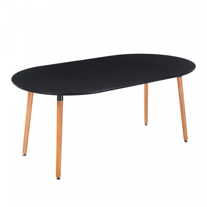 Noah Space-Saving Dining Table with Extendable,Black