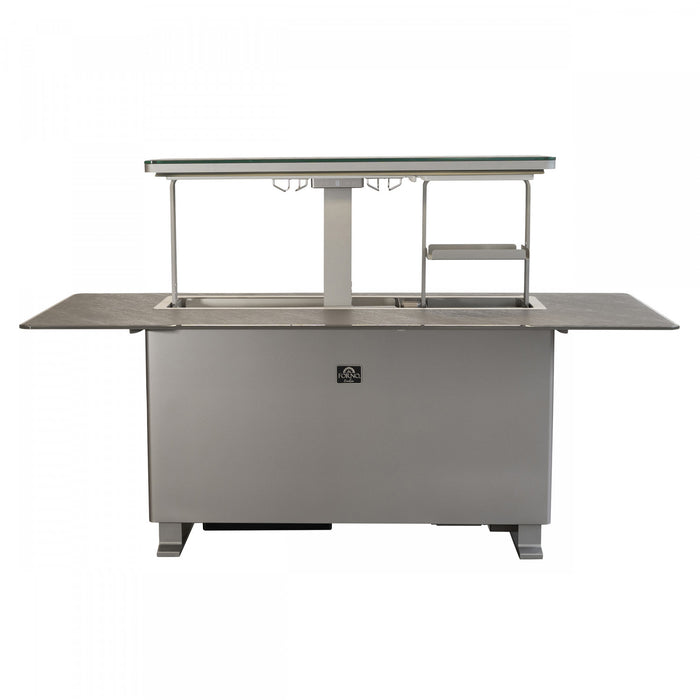 Forno Elevato Smart Bar Table, Sandstone Black, 5.3 cu.ft fridge and freezer-FBTFR7037-72BLK 