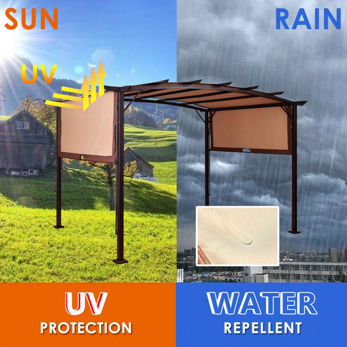 12' X 9' Pergola Kit Metal Frame Gazebo Canopy Cover Patio Shelter