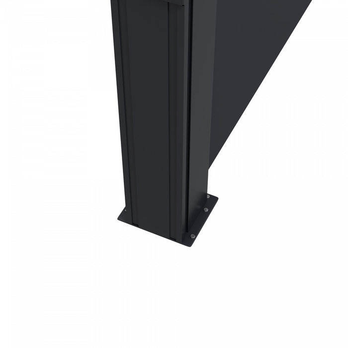 Outsunny 13' X 5' Retractable Side Awning, Garden Privacy Screen, Black