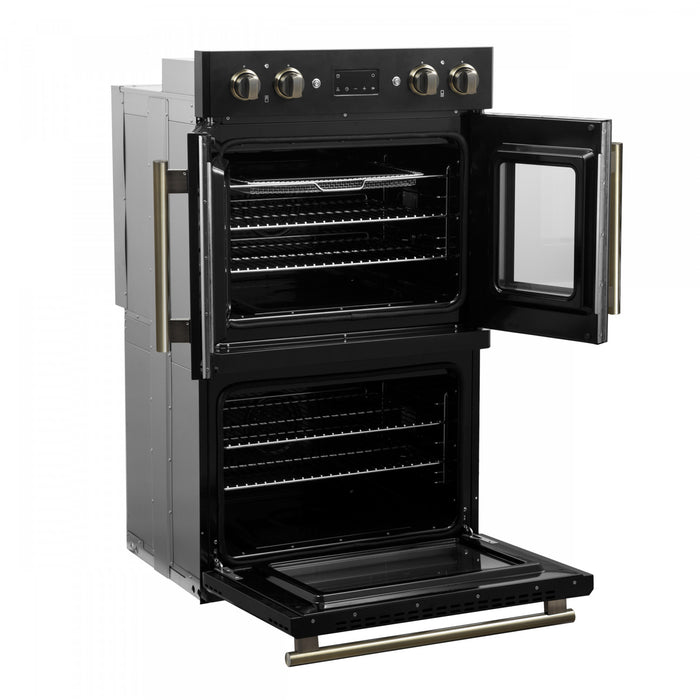 Forno Asti 30-Inch Double Electric Wall Oven in Black, 7.36 cu. ft. - FBOEL1340-30BLK