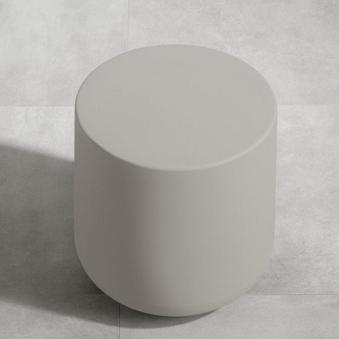 Dalya Round Patio Chairside Table - Greige