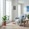 Harlan Contemporary Floor Lamp, Brushed Nickel & Silver, 57" | Harlan Lampadaire contemporain, Nickel brosse et Argent, 57 po H