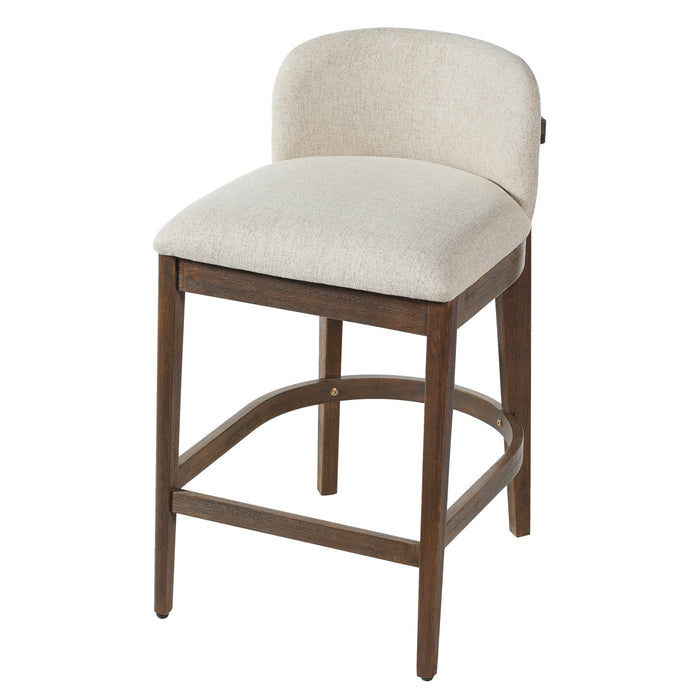 Calista Rubber Wood Counter Stool Set of 2,Walnut