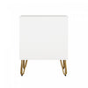 Avira Mid-Century Modern 20" Nightstand in White (1-Drawer) | Table de nuit Avira style milieu du siecle moderne 20" en blanc (1 tiroir)