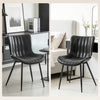 HOMCOM Dining Chairs Set of 2, Upholstered Kitchen Chairs with Backrest