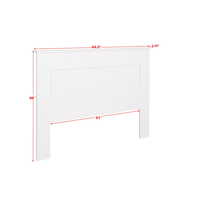 Queen Flat Panel Headboard - White