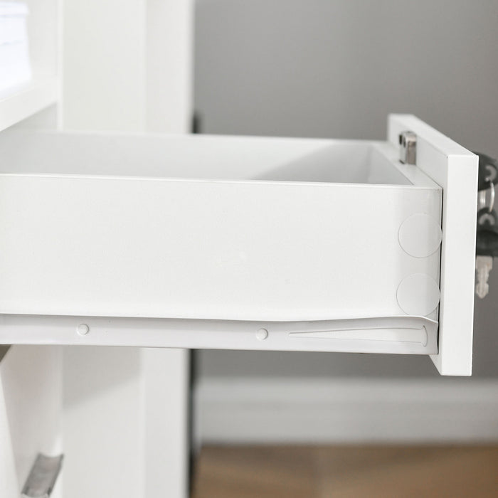 Vinsetto File Cabinet With Lock And Hanging Rail