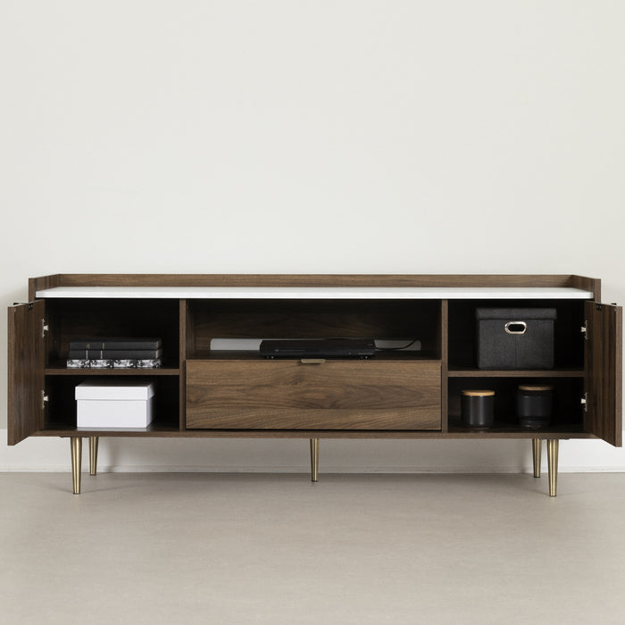 Hype 61” TV Stand - Natural Walnut