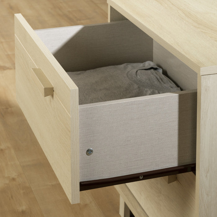 Noah 2-Drawer Nightstand Bleached Oak - South Shore