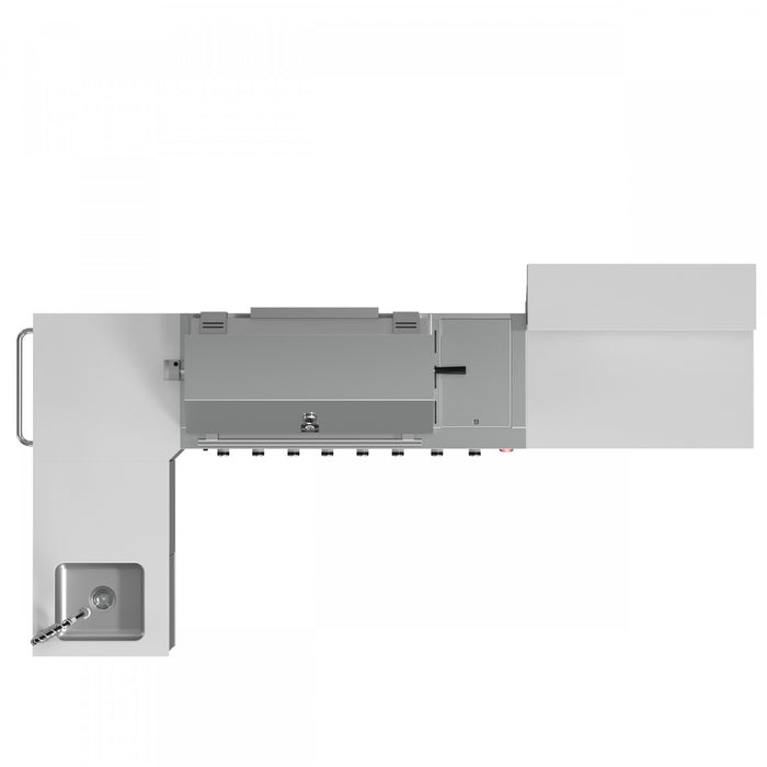 FORNO Bulnes Outdoor Kitchen 84,000 BTU Stainless Steel BBQ & White Sintered Stone Countertops - FODKT2520WHT