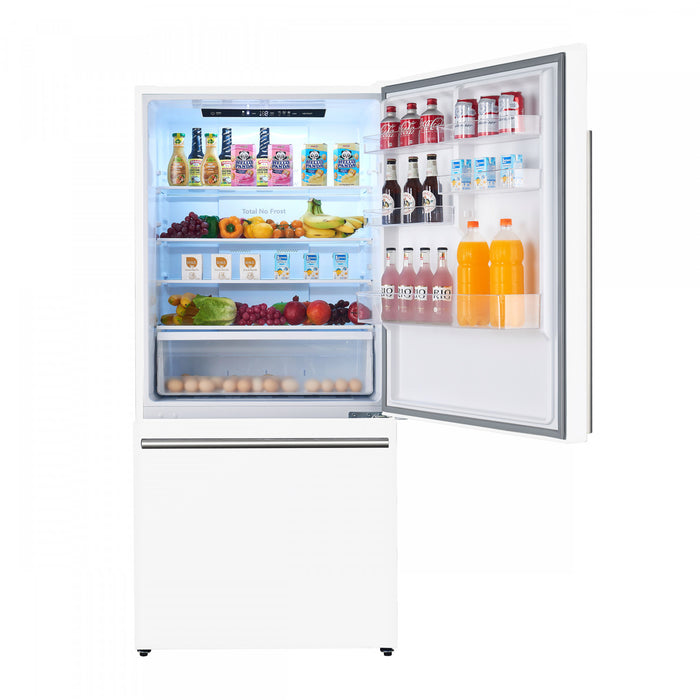 Forno Milano Espresso 31 Inch Bottom Freezer, White, 17.2 cu.ft. - FFFFD1785-31WHT