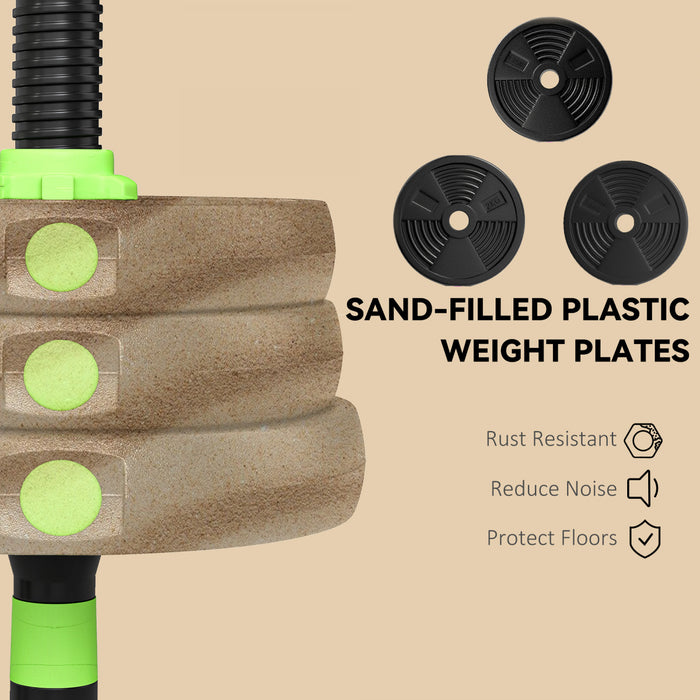 Soozier Adjustable Dumbbell Set, 3 in 1 Weights Set for Home Gym, 44lb