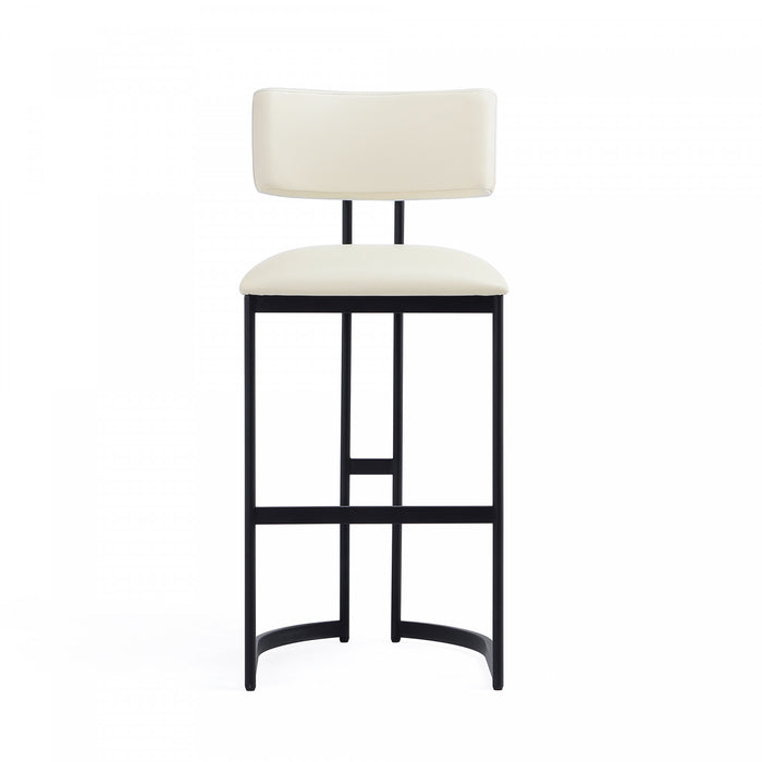 Juno Contemporary Modern Metal Barstool in Ivory