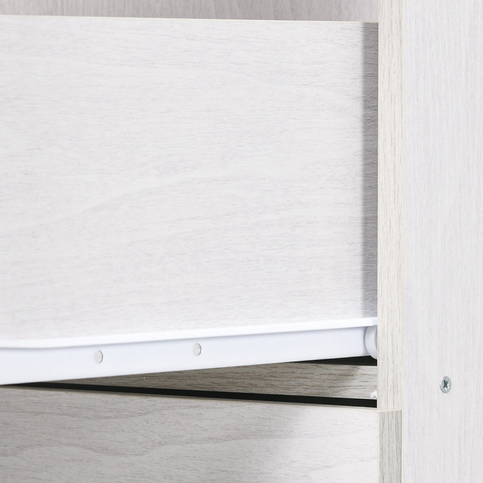 HOMCOM 4 Drawer File Cabinet Locking Filing Cabinet for A4 and Letter Size