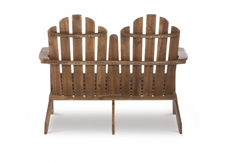 Adirondack Double Bench Patio Seat - Teak