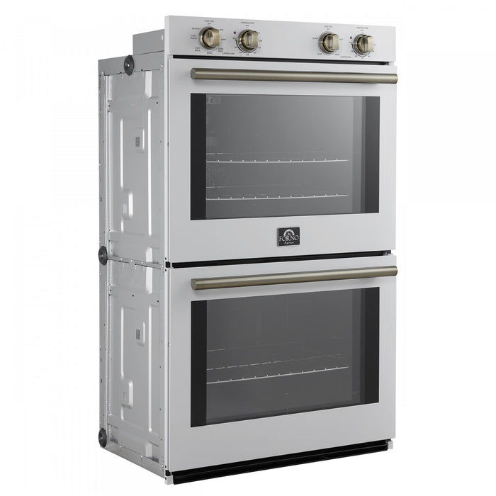 Forno Vomero 30 Inch Electric Double Wall Oven in White, 5 cu. ft. Convection Oven - FBOEL1324-30WHT