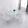 HOMCOM Dining Chairs Set of 4, Upholstered Faux Leather Accent Chairs