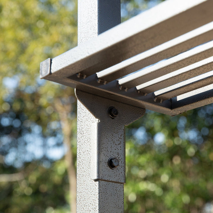 Outsunny 8' X 5' Hardtop Grill Gazebo, Aluminium Bbq Canopy Gazebo, Outdoor Canopy With Side Shelves & Double Roof