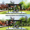 Outsunny 2 Pcs 16 x 4ft Pergola Shade, UV Protection Pergola Canopy, Black