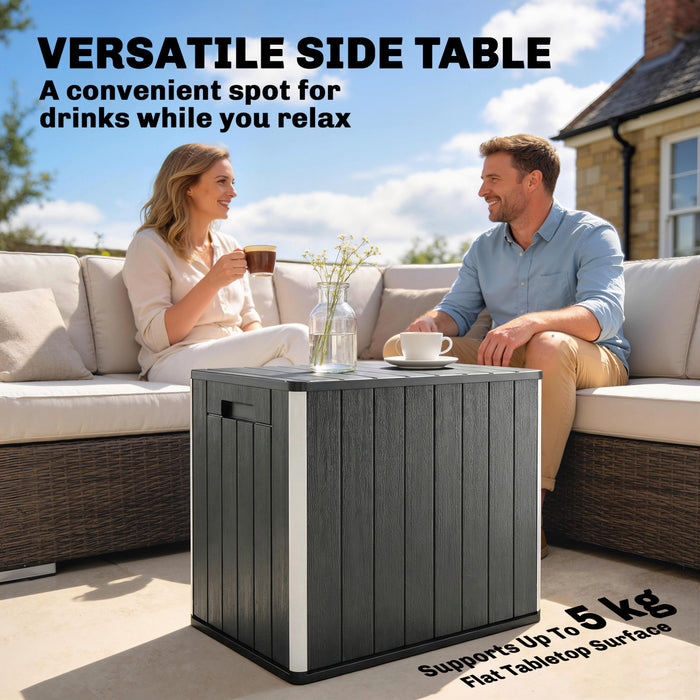 Outsunny Outdoor Storage Box 30 Gallon, Black