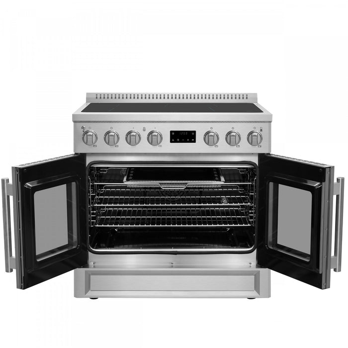 Forno Torino 36\" French Door Induction Range, Stainless Steel - FFSIN0950-36
